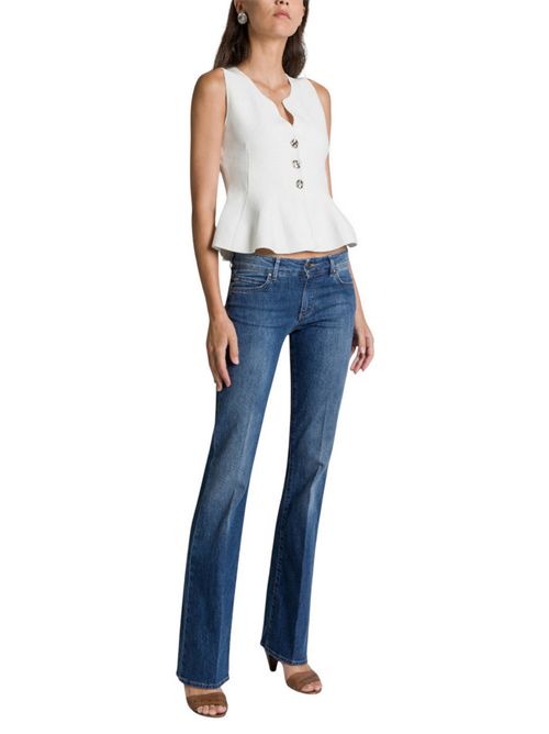 jeans donna flaire in denim medio